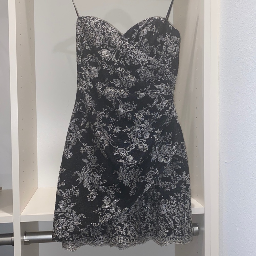 NWOT black& silver ABS by allen schwartz dress